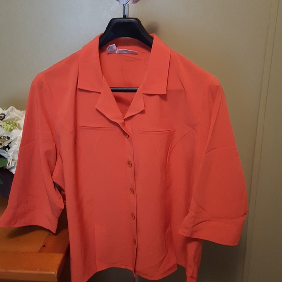 [3/$30] Womans Orange blouse - Picture 1 of 5